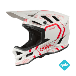 KASK ROWEROWY O'NEAL BLADE POLYACRYLITE STRIKE WHITE/RED + QUIN PRO