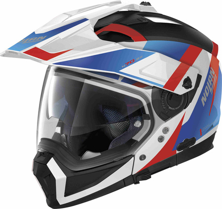 Kask szczękowy NOLAN N70-2 X 06 SKYFALL N-COM 60 biały/niebieski/czerwony