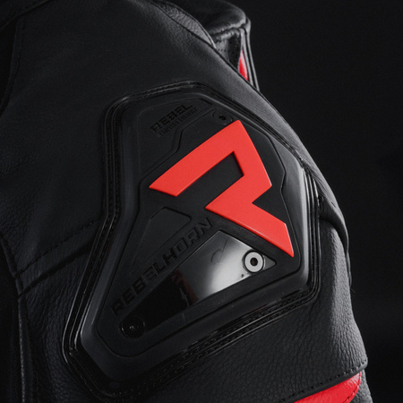 Kurtka skórzanaREBELHORN FIGHTER Black/Flo Red