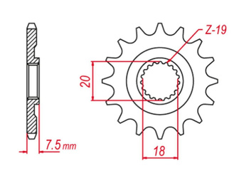 Przednia zębatka Grosskopf Honda CR (JTF326.13)