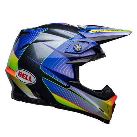 Kask motocyklowy off road BELL Moto-9s Flex Pro Circuit 23 Silver Metallic Flake