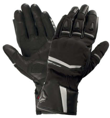 Rękawice motocyklowe SECA Compass HTX – skóra kozia, Hipora, CE, D3O