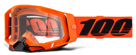 100% GOGLE RACECRAFT 2 KOLOR POMARAŃCZOWY/CZARNY SZYBA PRZEŹROCZYSTA