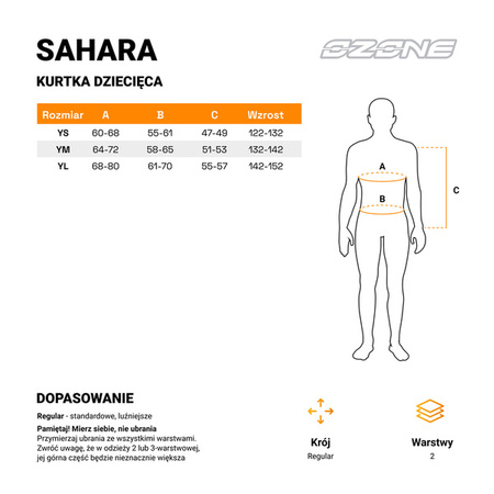 Kurtka tekstylna OZONE SAHARA JUNIOR BLACK