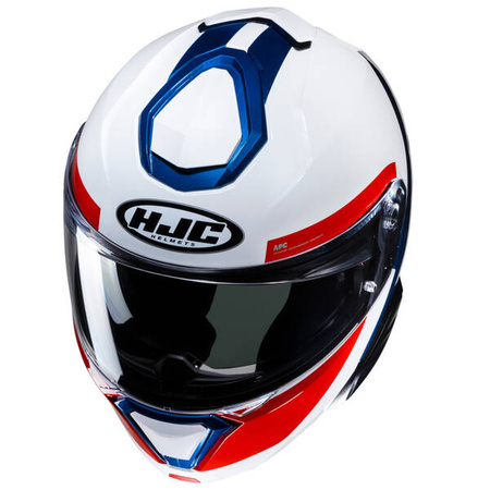 Kask motocyklowy szczękowy HJC I91 Bina White/Blue