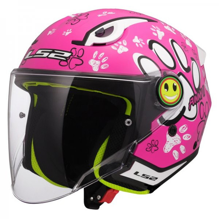Kask dziecięcy LS2 OF622 FUNNY II PAWS Pink