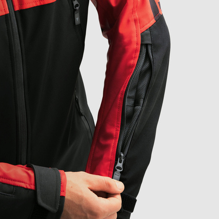 Kurtka Tekstylna REBELHORN Slash Spider Black/Red Softshell 