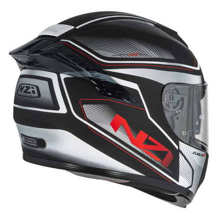 KASK MOTOCYKLOWY NZI EURUS 4 STREAM DUO CHARMANT BLACK WHITE TINTED S MATT