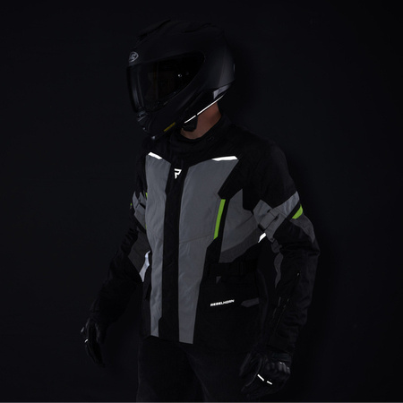 Kurtka tekstylna REBELHORN SCOUT black/grey/fluo yellow