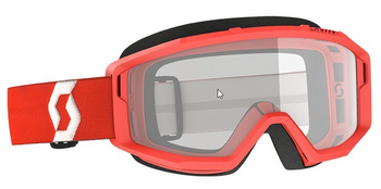 SCOTT Primal Clear – czerwone gogle terenowe dla każdego rowerzysty