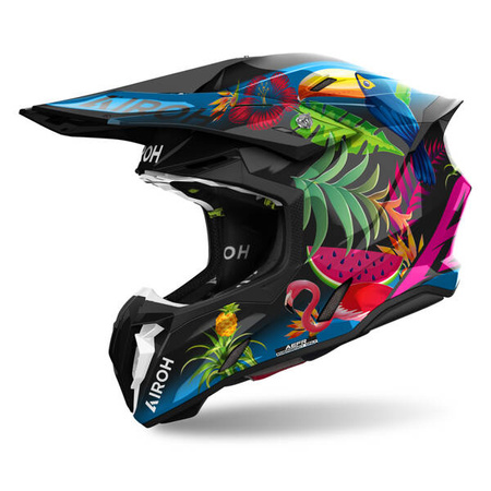 Kask motocyklowy off road AIROH Twist 3 Amazonia Gloss