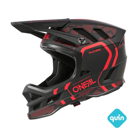 KASK ROWEROWY O'NEAL BLADE POLYACRYLITE STRIKE BLACK/RED + QUIN PRO