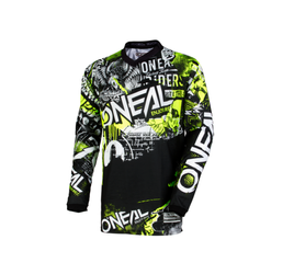 Koszulka off road dziecięca O'NEAL Element Youth Attack Black/Neon Yellow