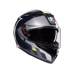 Kask Integralny AGV K3 Shade Grey/Yellow Fluo – Najnowsza Homologacja