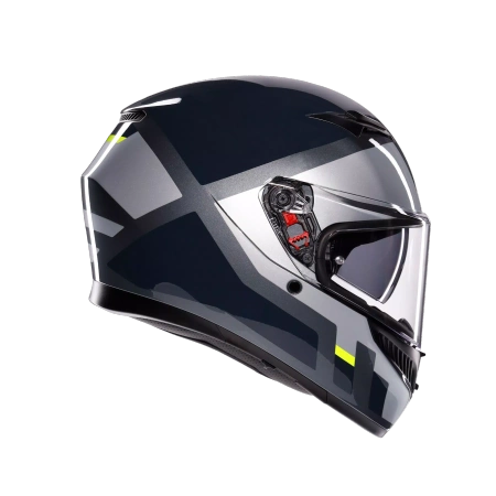 Kask Integralny AGV K3 Shade Grey/Yellow Fluo – Najnowsza Homologacja