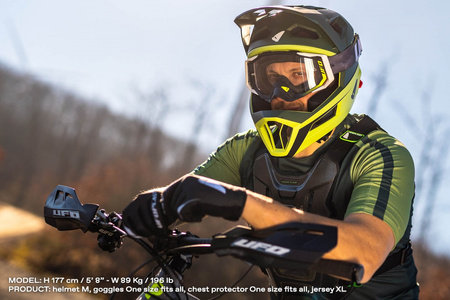 Kask Rowerowy MTB UFO Plast Defcon Two Black/Neon Yellow | Enduro Downhill Hulajnoga