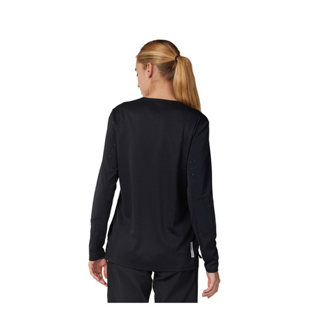 Koszulka Rowerowa Z Długim Rękawem Fox Lady Defend Black