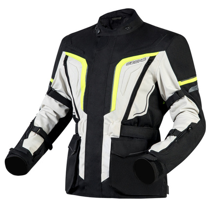 Kurtka Tekstylna OZONE Sahara Black/Grey/Fluo Yellow