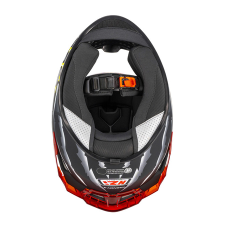 KASK MOTOCYKLOWY NZI TRENDY STREAM RAPTOR BLACK GREY RED S MATT