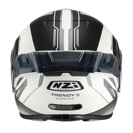 KASK MOTOCYKLOWY NZI TRENDY STREAM ELEGANCE WHITE BLACK TINTED S MATT