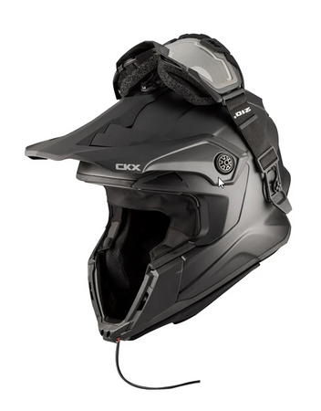 CKX Kask Titan Czarny Matt + Gogle z Podgrzewaną Soczewką 210°