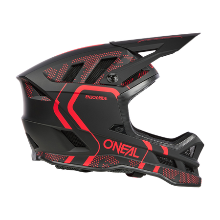 KASK ROWEROWY O'NEAL BLADE POLYACRYLITE STRIKE BLACK/RED + QUIN PRO
