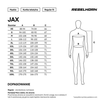 Kurtka Tekstylna REBELHORN Jax Black/Red