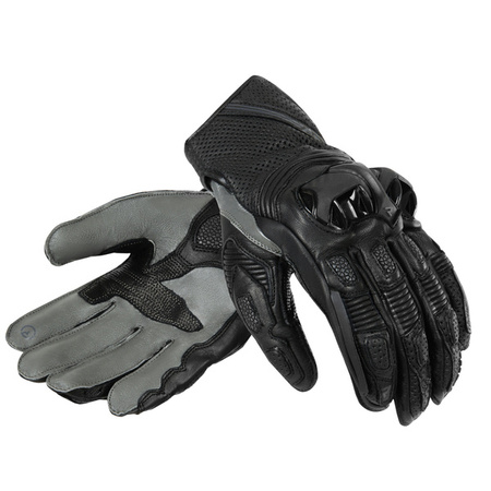 Rękawice skórzane REBELHORN ST SHORT Black/Grey