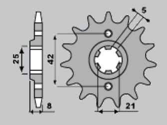 Zębatka przednia JR 575-15 Yamaha XT 600 '83-'86 (JTF575.15)