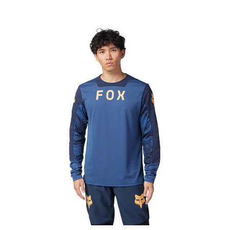 Koszulka Rowerowa Z Długim Rękawem FOX Defend Taunt Indigo