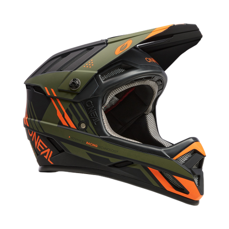 KASK ROWEROWY O'NEAL BACKFLIP STRIKE BLACK/ORANGE/OLIVE
