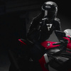 Spodnie skórzane REBELHORN FIGHTER Black/Flo Red