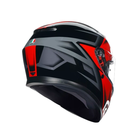 AGV K3 Compound Black/Red – Kask Integralny ECE22.06