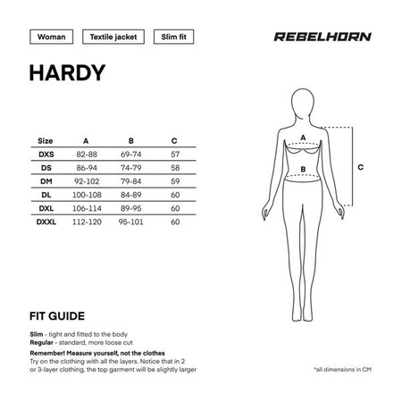 Kurtka tekstylna REBELHORN HARDY II LADY Grey/Black