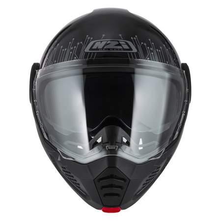 KASK MOTOCYKLOWY NZI MINIMOD DUO META BLACK SILVER