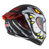 KASK MOTOCYKLOWY NZI TRENDY STREAM RAPTOR BLACK GREY RED S MATT