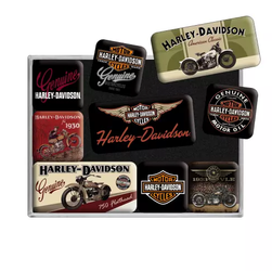 Magnesy Harley Davidson Bikes 9szt