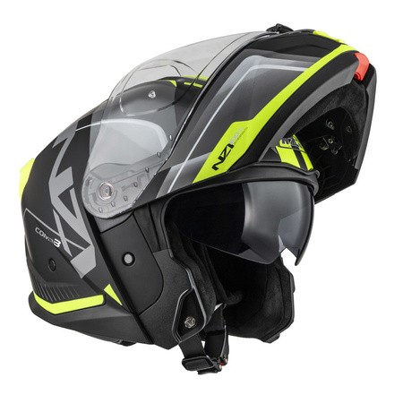 KASK MOTOCYKLOWY NZI COMBI 3 DUO ORBE BLACK ANTRACITE YELLOW MATT