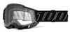Gogle motocyklowe 100% Accuri 2 Blackline czarny biały szybka przeźroczysta