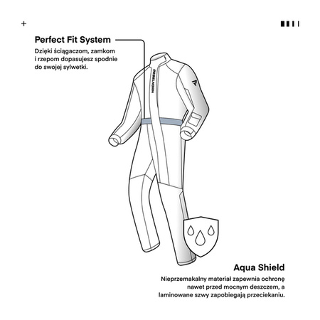 Kombinezon przeciwdeszczowy REBELHORN TRAVEL Black