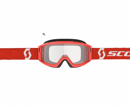 SCOTT Primal Clear – czerwone gogle terenowe dla każdego rowerzysty