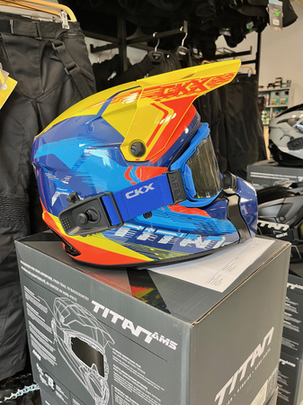 CKX Titan AMS Kask Zimowy + Gogle APEX ATV ECE DOT