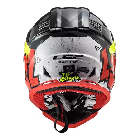 Kask motocyklowy off road dziecięcy LS2 MX437 FAST EVO MINI BLACK RED 