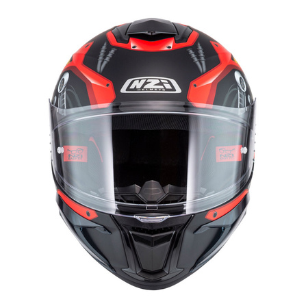 KASK MOTOCYKLOWY NZI WAKE STREAM BOOSTER CYBER BLACK RED MATT