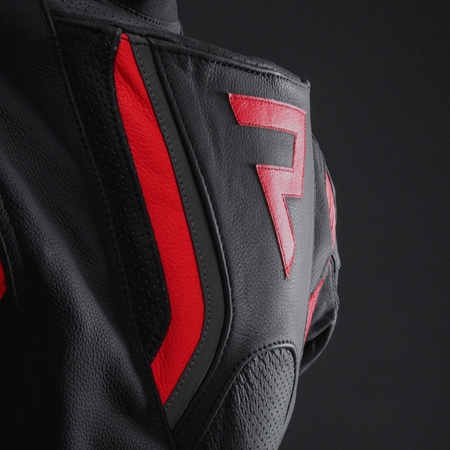 Kurtka skórzanaREBELHORN FIGHTER Black/Flo Red