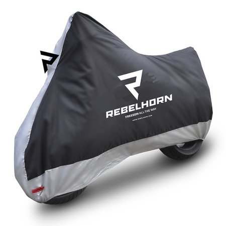 Pokrowiec na motocykl REBELHORN COVER II Black/Silver