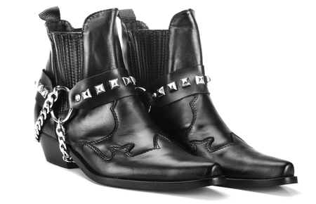 Buty kowbojki skórzane motocyklowe ćwiekowane KARELUS