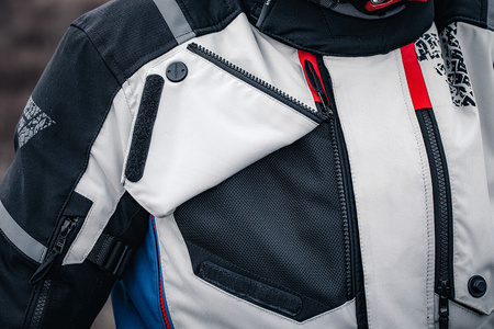 Kurtka motocyklowa turystyczna Trohn Modeka popielaty niebieski