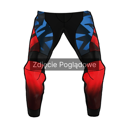 Motocyklowe Spodnie Skórzane Rebelhorn Inferno Black/White