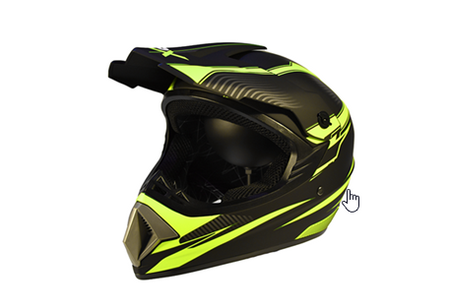 Kask Crossowy MPX WL-905 OFF ROAD Enduro Hulajnoga Czarny Mat/Żółty